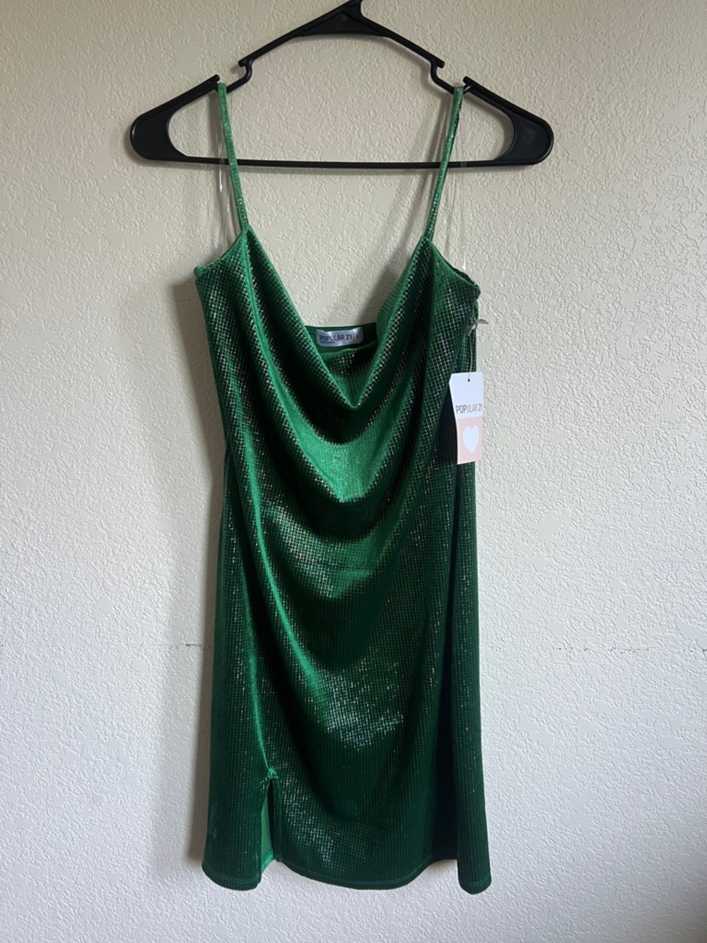 Popular 21 Sparkly Velvet Mini Dress
